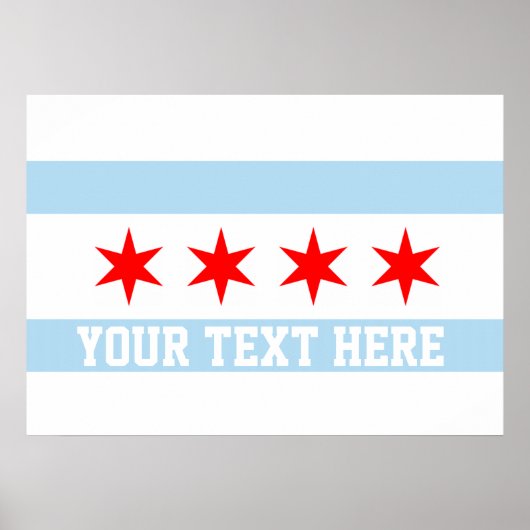Personalisierte Flagge von Chicago Poster (Vorne)