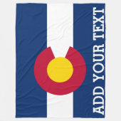 Personalisierte Flagge von Colorado Fleecedecke (Vorderseite)