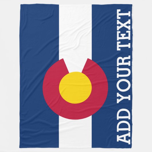 Personalisierte Flagge von Colorado Fleecedecke (Vorderseite)