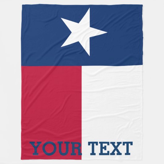 Personalisierte Flagge von Texas Fleecedecke (Vorderseite)