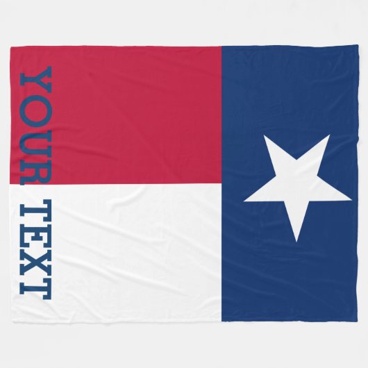 Personalisierte Flagge von Texas Fleecedecke (Vorderseite (Horizontal))