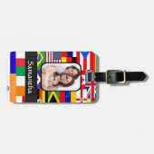 Personalisierte Flaggen der Welt Gepäckanhänger (Vorderseite horizontal)