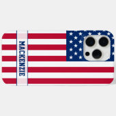 Personalisierte Flaggen-US Flagge der USA Case-Mate iPhone Hülle (Rückseite (Horizontal))