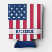 Personalisierte Flaggen-US Flagge der USA Dosenkühler (Vorderseite)