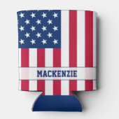 Personalisierte Flaggen-US Flagge der USA Dosenkühler (Rückseite)