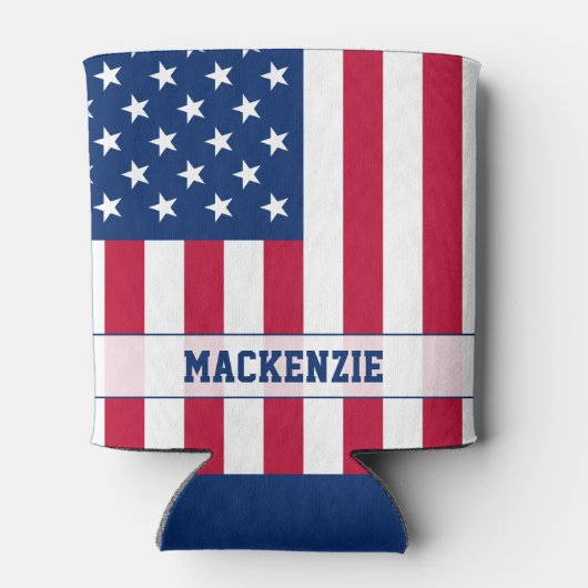 Personalisierte Flaggen-US Flagge der USA Dosenkühler (Rückseite)
