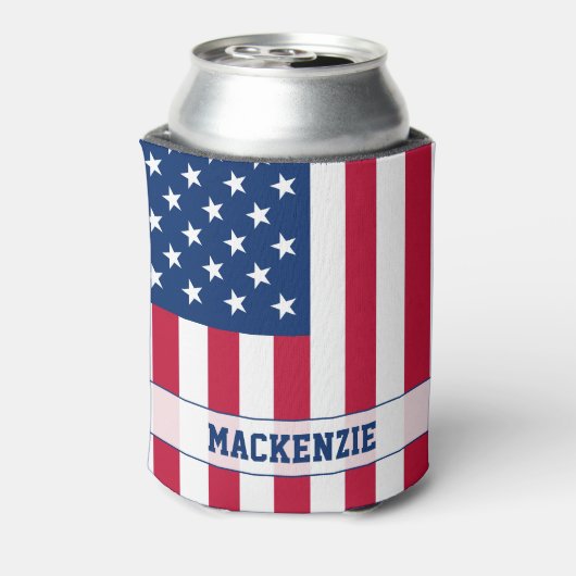 Personalisierte Flaggen-US Flagge der USA Dosenkühler (Kanne Rückseite)