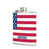 Personalisierte Flaggen-US Flagge der USA Flachmann (Links)