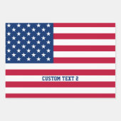 Personalisierte Flaggen-US Flagge der USA Geschenkpapier Set (Vorderseite 2)