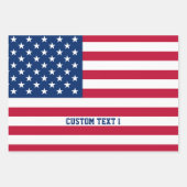 Personalisierte Flaggen-US Flagge der USA Geschenkpapier Set (Vorderseite)