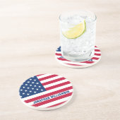Personalisierte Flaggen-US Flagge der USA Getränkeuntersetzer (Seite)