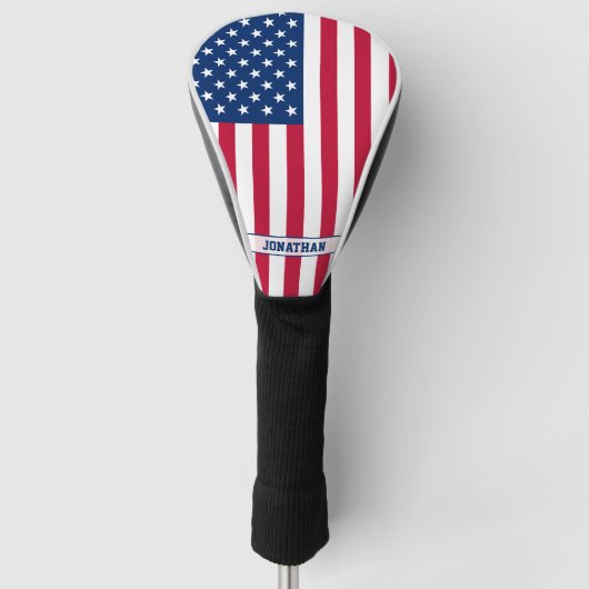 Personalisierte Flaggen-US Flagge der USA Golf Headcover (Vorderseite)