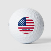 Personalisierte Flaggen-US Flagge der USA Golfball (Vorderseite)