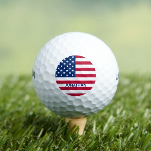 Personalisierte Flaggen-US Flagge der USA Golfball (Insitu T-Shirt)