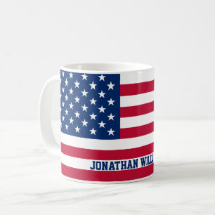 Personalisierte Flaggen-US Flagge der USA Kaffeetasse