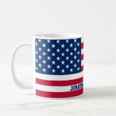Personalisierte Flaggen-US Flagge der USA Kaffeetasse (Links)
