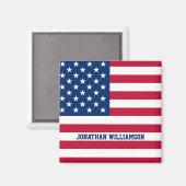 Personalisierte Flaggen-US Flagge der USA Magnet (Vorderseite/Rückseite)