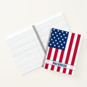 Personalisierte Flaggen-US Flagge der USA Notizblock (Innenseite)