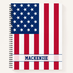 Personalisierte Flaggen-US Flagge der USA Notizblock