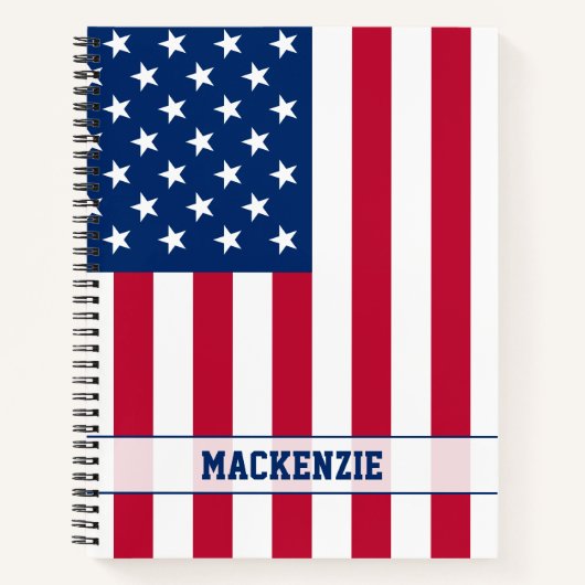 Personalisierte Flaggen-US Flagge der USA Notizblock (Vorderseite)