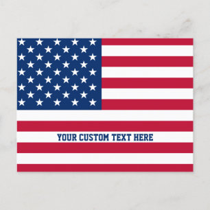 Personalisierte Flaggen-US Flagge der USA Postkarte