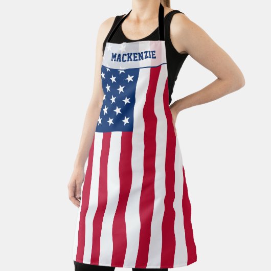 Personalisierte Flaggen-US Flagge der USA Schürze (InSitu)