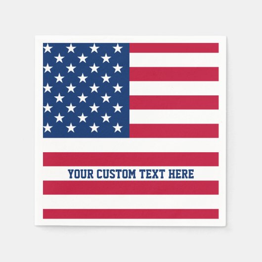 Personalisierte Flaggen-US Flagge der USA Serviette (Vorderseite)