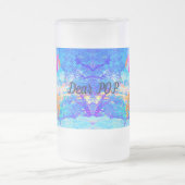 Personalisierte Flamingo Art Glass Tasse für Vater (Mittel)