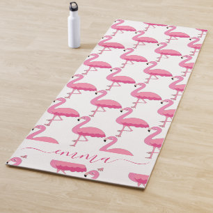 Personalisierte Flamingo-Muster-Yogamatte Yogamatte