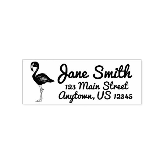 Personalisierte Flamingo Tropical Island Bird-Adre Gummistempel (Prägung)