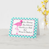 Personalisierte Flamingo-und Karte (Gelbe Blume)