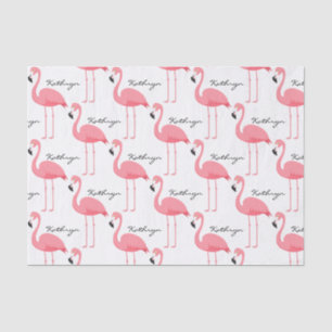 Personalisierte Flamingos-Tissue-Blätter Seidenpapier