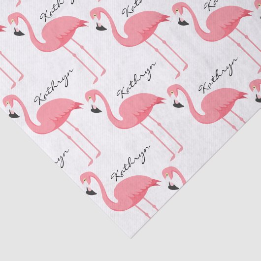 Personalisierte Flamingos-Tissue-Blätter Seidenpapier (Ausschnitt)