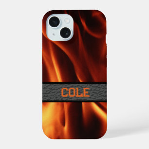 Personalisierte Flamme iPhone 15 Hülle