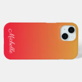 Personalisierte Flamme und gelbe Ober Case-Mate iPhone Hülle (Rückseite (Horizontal))
