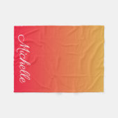 Personalisierte Flamme und gelbe Ober Fleecedecke (Vorderseite (Horizontal))