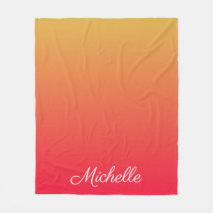 Personalisierte Flamme und gelbe Ober Fleecedecke