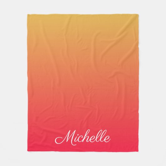 Personalisierte Flamme und gelbe Ober Fleecedecke (Vorderseite)