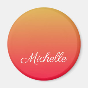 Personalisierte Flamme und gelbe Ober Magnet