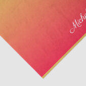 Personalisierte Flamme und gelbe Ober Seidenpapier (Ausschnitt)