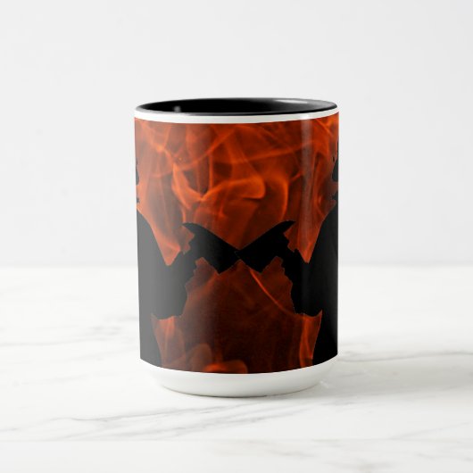 Personalisierte Flammen Feuerwehrruhestand Tasse (Zentrum)