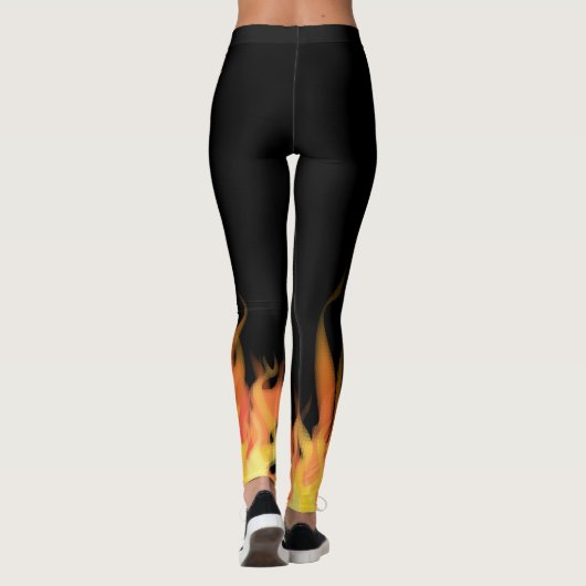 Personalisierte Flammen Leggings (Rückseite)