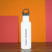 Personalisierte Flasche aus weißem, rostfreiem Sta Edelstahlflasche