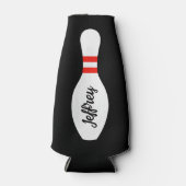 Personalisierte Flasche cooler für Bowling Geburts Flaschenkühler (Vorderseite)