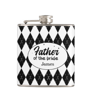Personalisierte Flasche für den Brautvater Flachmann