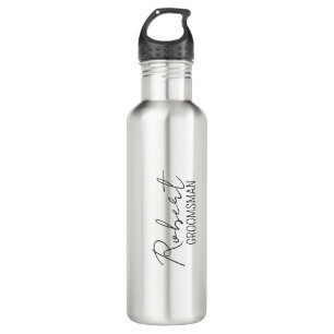 Personalisierte Flasche für Männer, Geschenk für I Edelstahlflasche