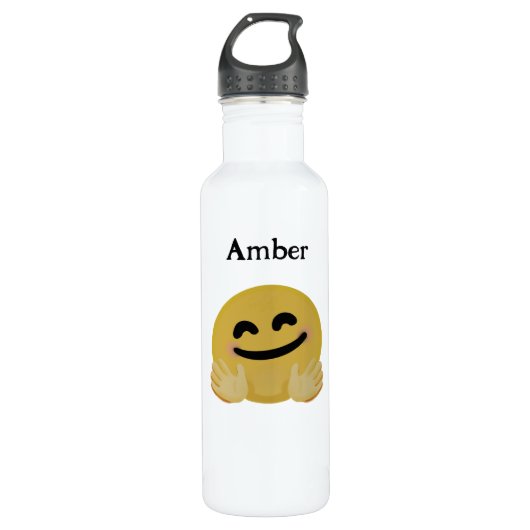 Personalisierte Flasche "Hug Emoji" Edelstahlflasche (Vorderseite)