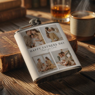 Personalisierte Flasche mit Foto zum Vatertag   In Flachmann