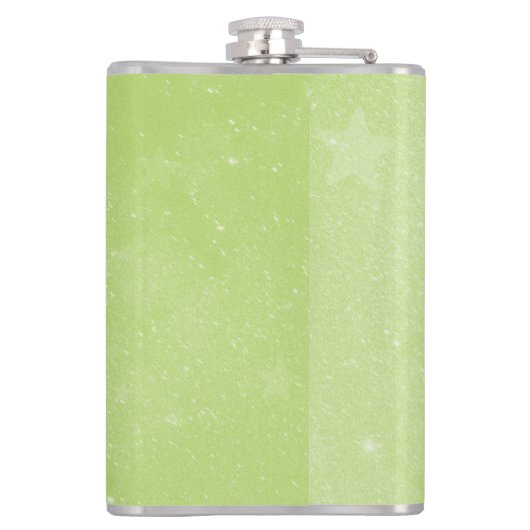 Personalisierte Flasche mit grünem Einhorn Flachmann (Rückseite)