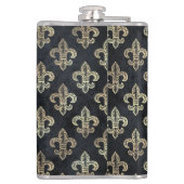 Personalisierte Flasche mit schwarzem Schädel Flachmann (Rückseite)